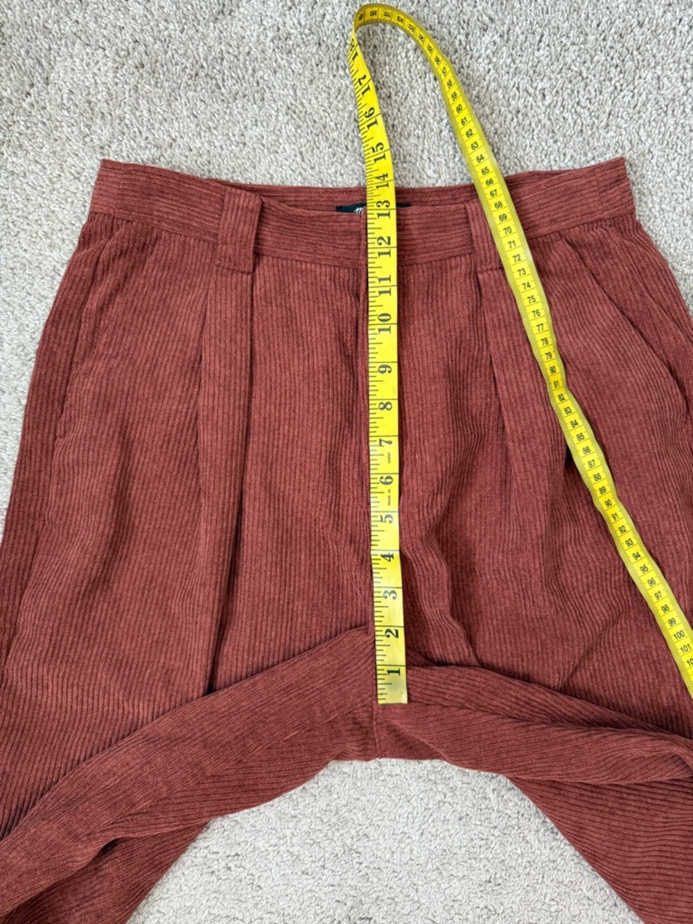 Madewell‎ Corduroy High Rise Tapered Leg Pants Dusty Redwood 6 - Picture 8 of 9